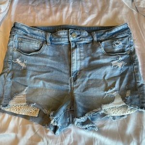 Light Wash High Rise American Eagle Shorts